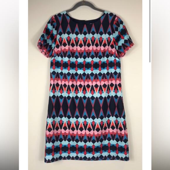 J crew geometric print shift dress - Picture 1 of 5